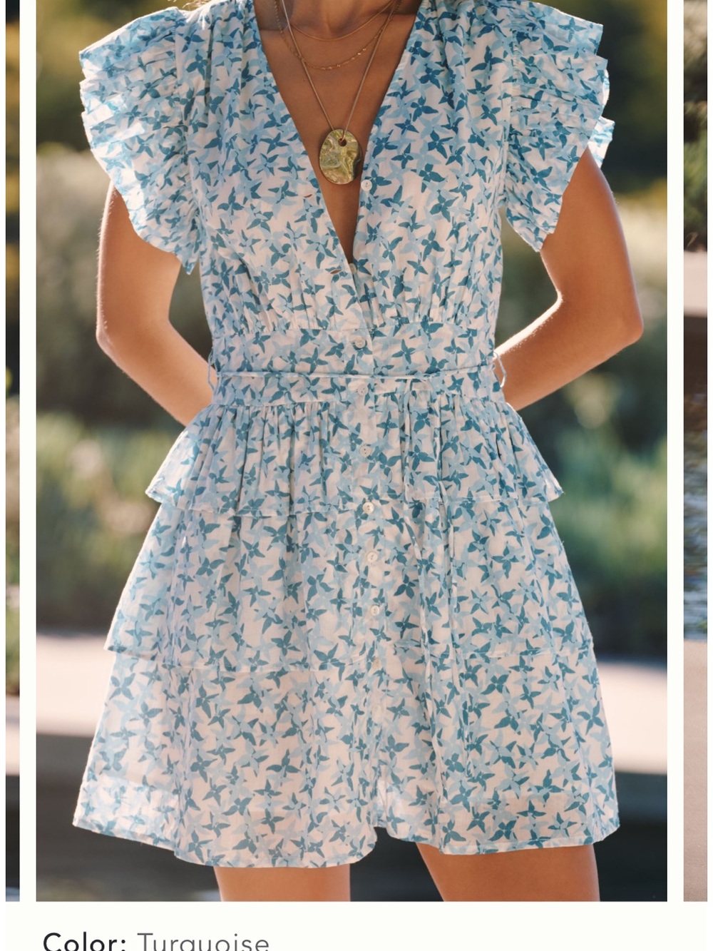 NWT Ro’s Garden Hunan Dress flutter Xl